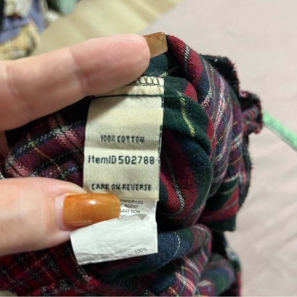 L.L. Bean Very Thick Patchwork Plaid Pants 100% Cotton Over Size XL Traditional - Picture 9 of 9